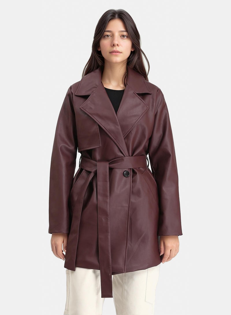 Ravin Women Belted Coat - Image 1